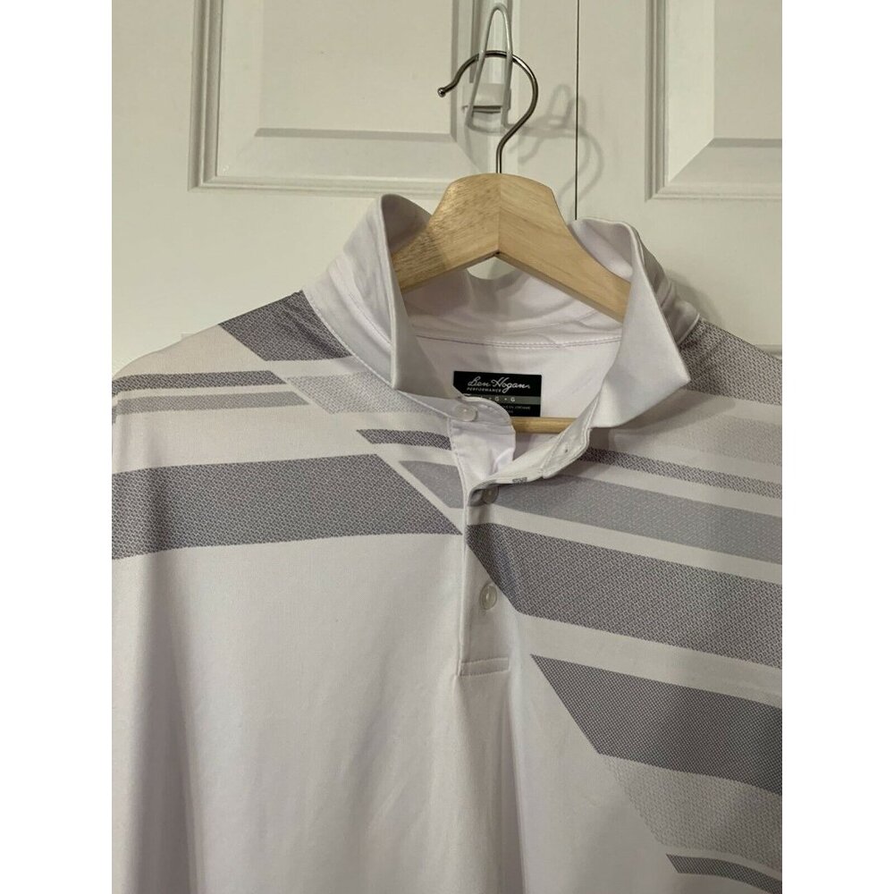 NEW BEN HOGAN PERFORMANCE , White Gray‎ Polo SZ L NWT